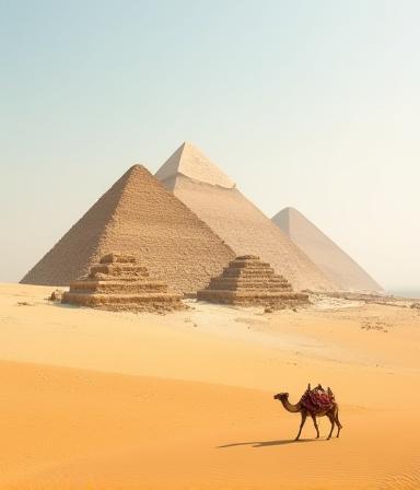 Pyramids of Giza near Cairo, Egypt